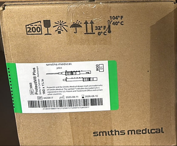 Smiths Medical 3065 Peripheral IV Catheter 18G x 1.25" -Better Life Mart